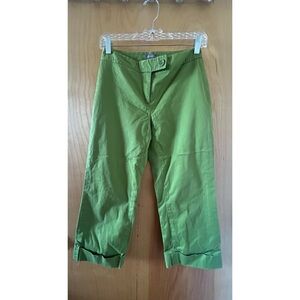 Green Cropped Pants
